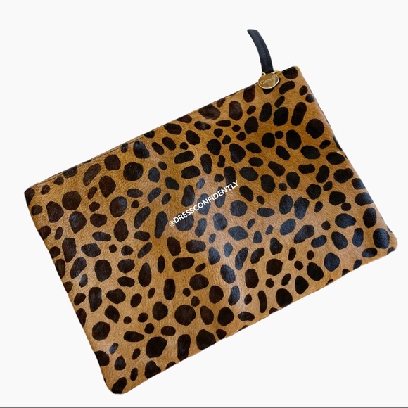 Clare V. Leopard Hair-On Flat Clutch - Picture 5 of 8